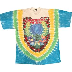 Vintage Grateful Dead Scarlet Fire 1997 Tie Dye T-Shirt Size XL